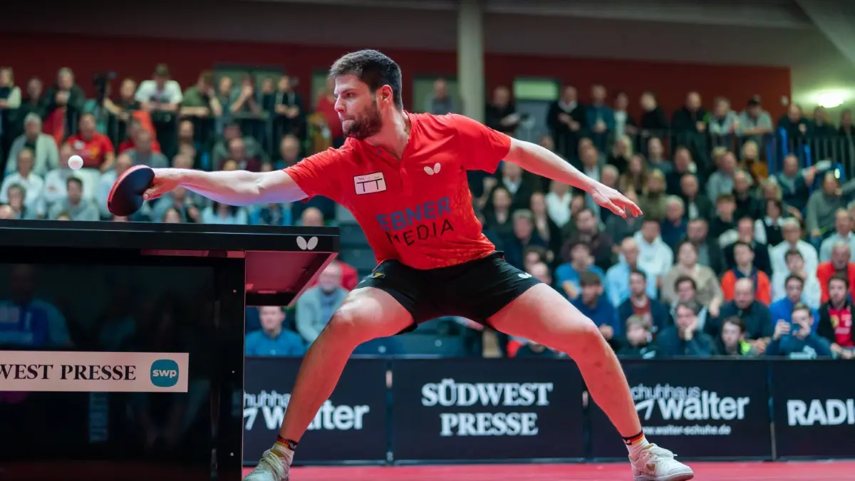 Dimitrij Ovtcharov in Aktion.
TTC Neu-Ulm Dimitrij Ovtcharov
Tischtennis Champions League
Halbfinale-Hinspiel des TTC gegen Borussia Düsseldorf