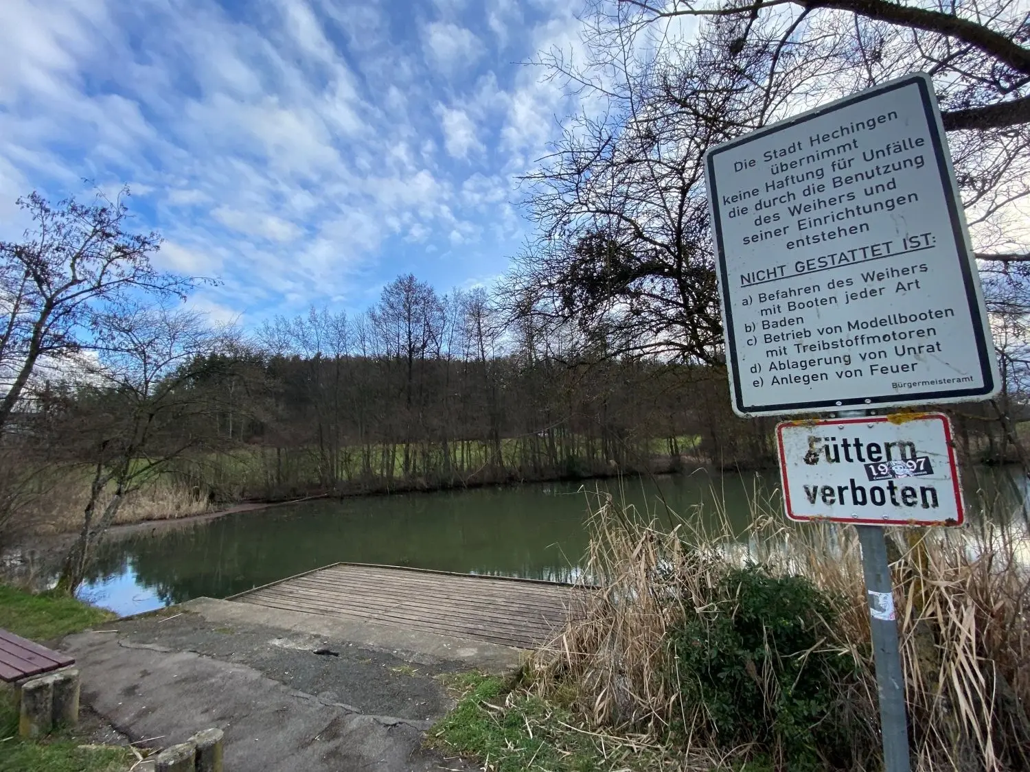 Der Hechinger Eisweiher wird als Fischgewässer stillgelegt und zum Amphibienbiotop umgebaut.⇥