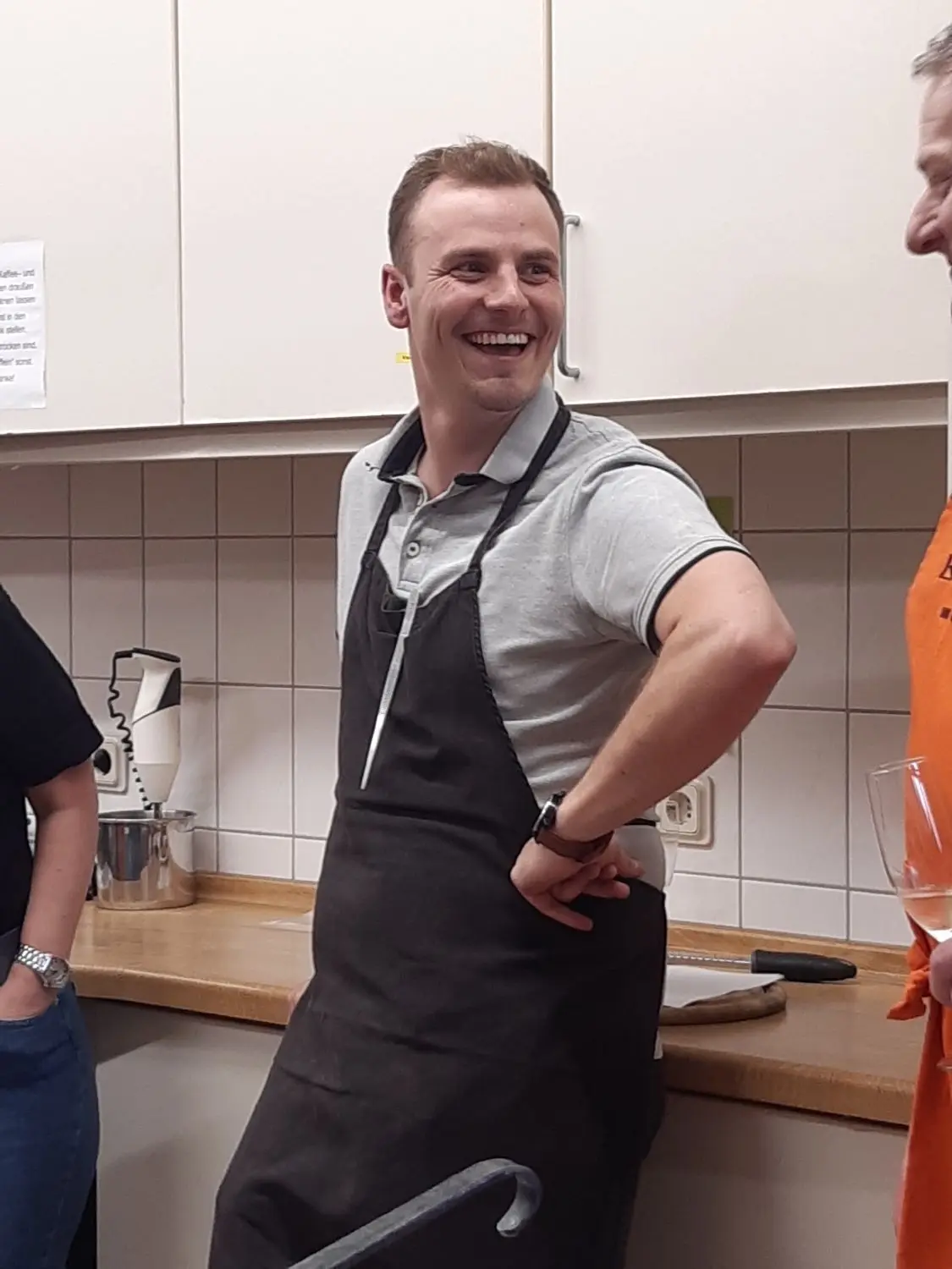 Michi Schurr freute sich sichtlich auf das gemeinsame Kochen.