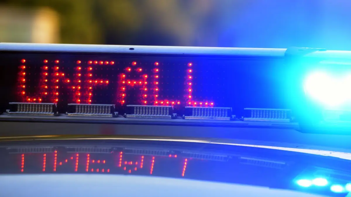Polizei sichert Unfallstelle