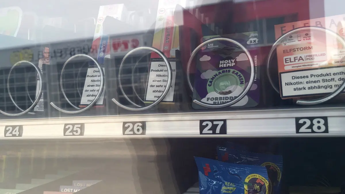 Cannabissamen aus dem Automaten: In Neu-Ulm ist das möglich.