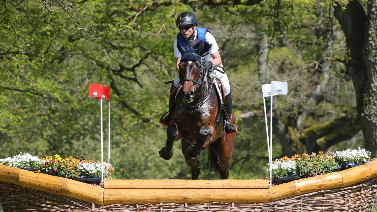 Michael Jung (GER) mit Pferd Fischerchipmunk FRH, 5. Platz nach dem Gel?nde, Internationale Marbacher Vielseitigkeit 202: Michael Jung GER mit Pferd Fischerchipmunk FRH, 5. Platz nach dem Gel?nde, Internationale Marbacher Vielseitigkeit 2024, Reitturnier, 09. bis 12. Mai 2024, Marbach, CCI 4*-S, 11.05.2024, - *** Michael Jung GER with horse Fischerchipmunk FRH, 5th place after the cross-country, International Marbach Eventing 2024, horse show, 09 to 12 May 2024, Marbach, CCI 4 S, 11 05 2024,