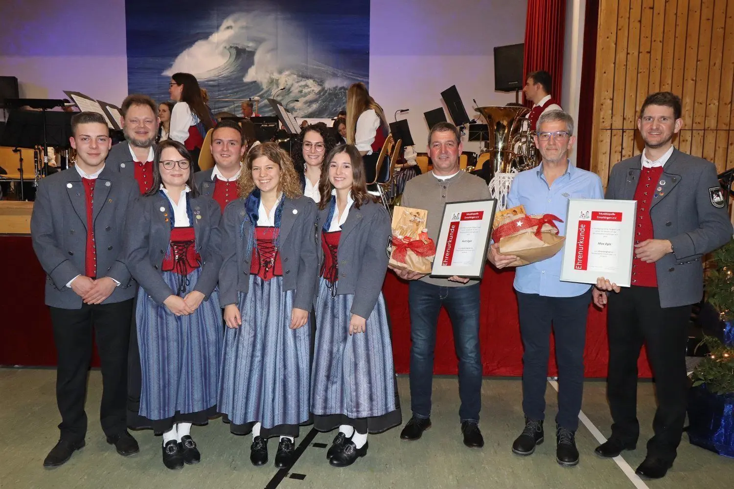 Ehrungen bei der Musikkapelle Emerkingen.⇥