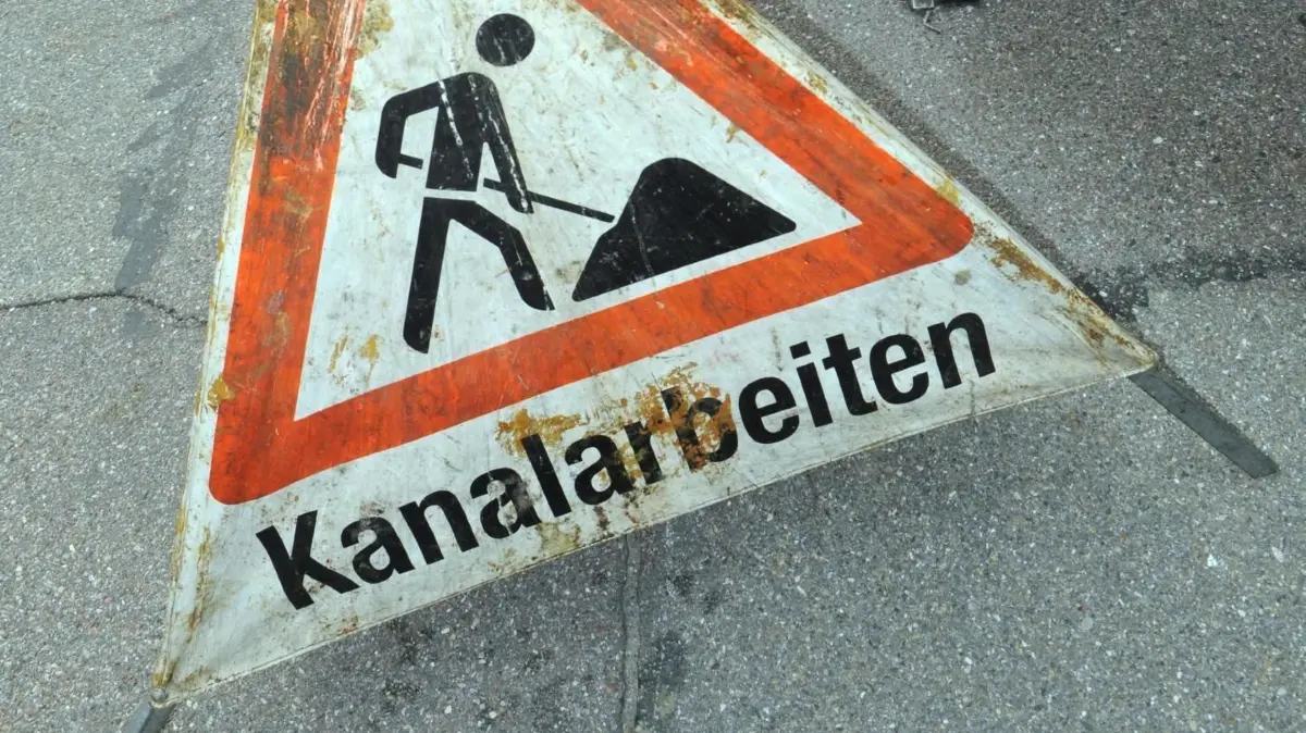 Göppingen Kanalarbeiten in der Innenstadt