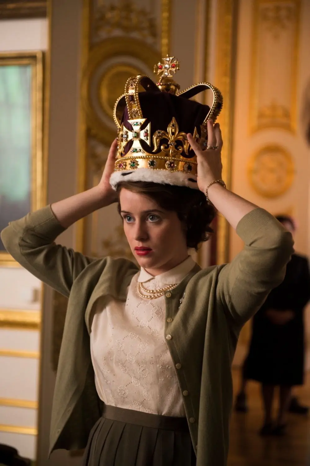Claire Foy in der Rolle von Queen Elizabeth in „The Crown“.