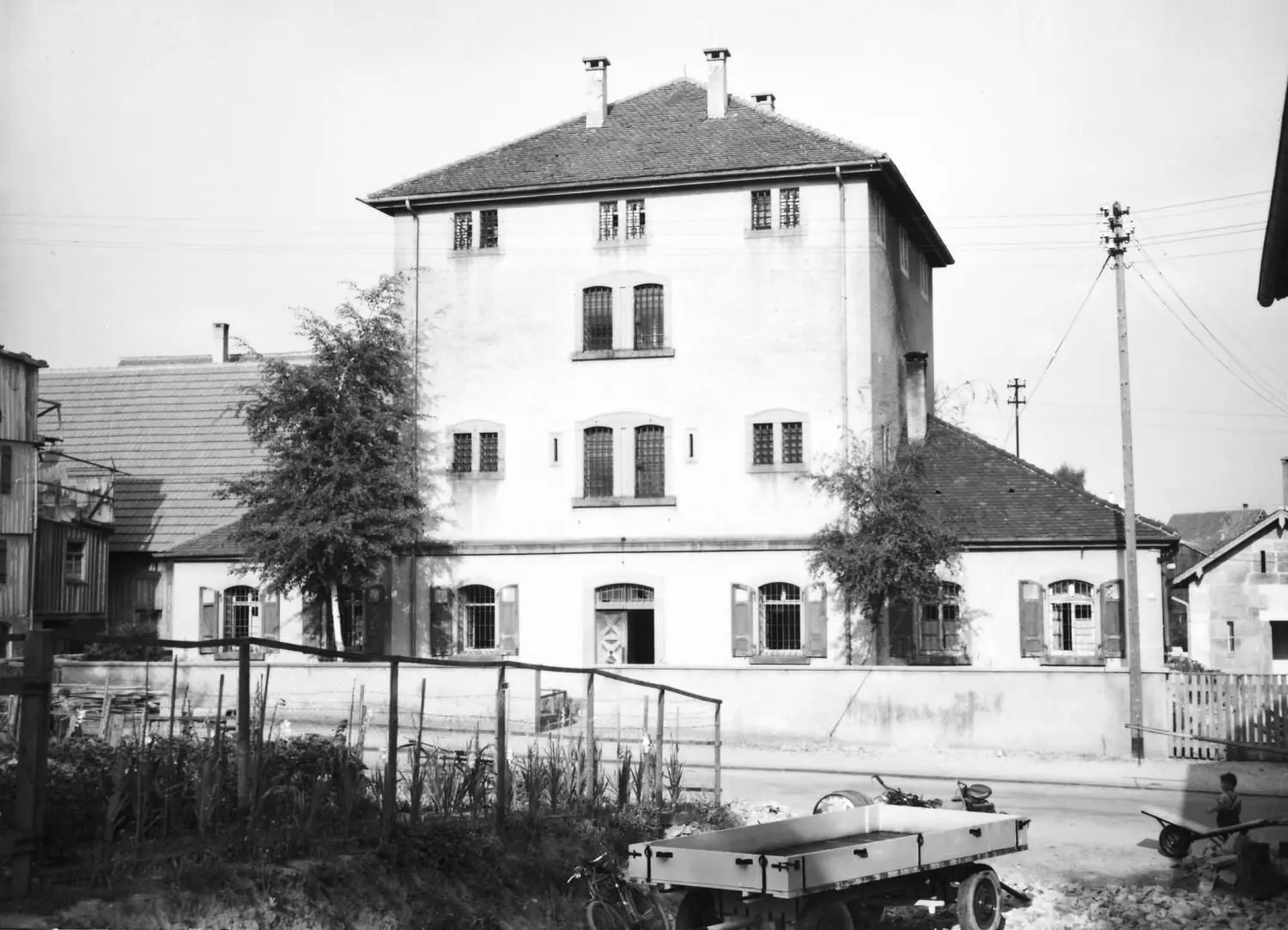 Das ehemalige Amtsgerichtsgefängnis, in dem 1935 das KZ eingerichtet wurde. Das Gebäude wurde nach dem Krieg abgerissen.