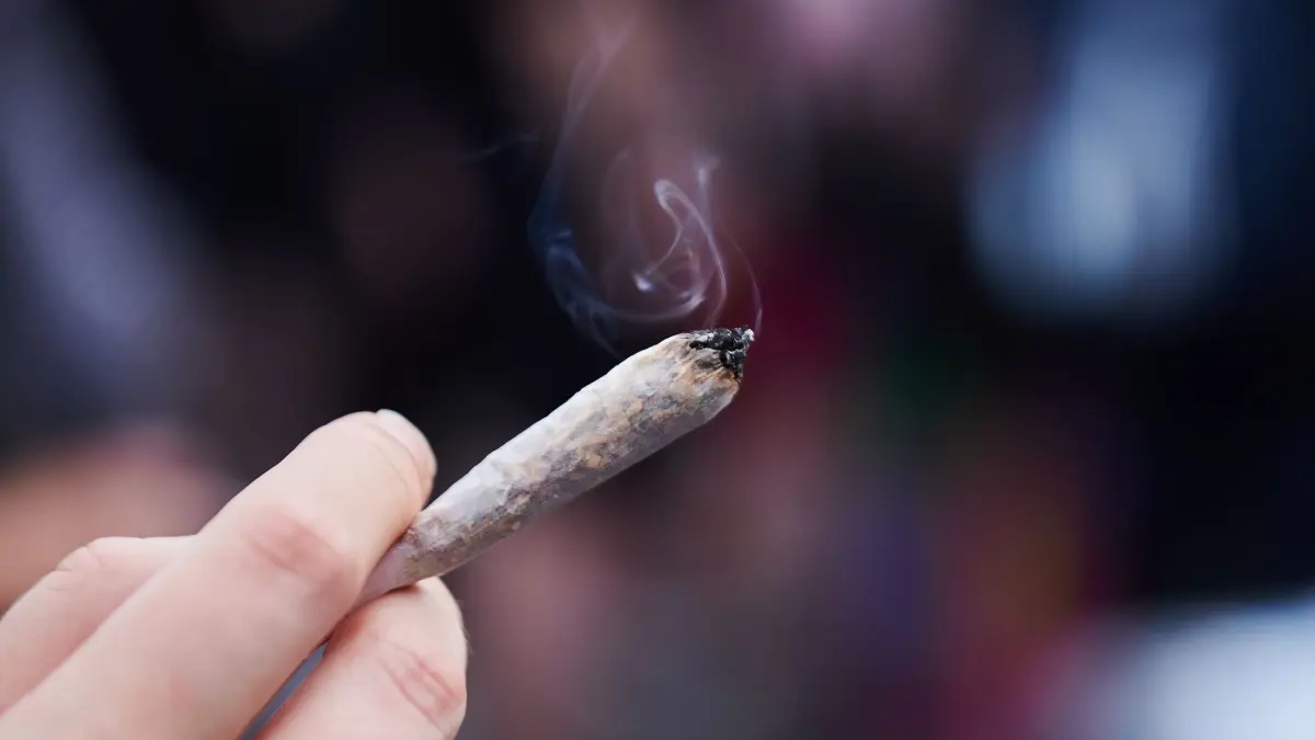 Cannabis–Legalisierung: ARCHIV - 12.08.2023, Berlin: Eine Frau hält einen Joint in der Hand. (zu dpa: «Präventionsprojekt «Kiffen bis der Arzt kommt?»») Foto: Annette Riedl/dpa +++ dpa-Bildfunk +++