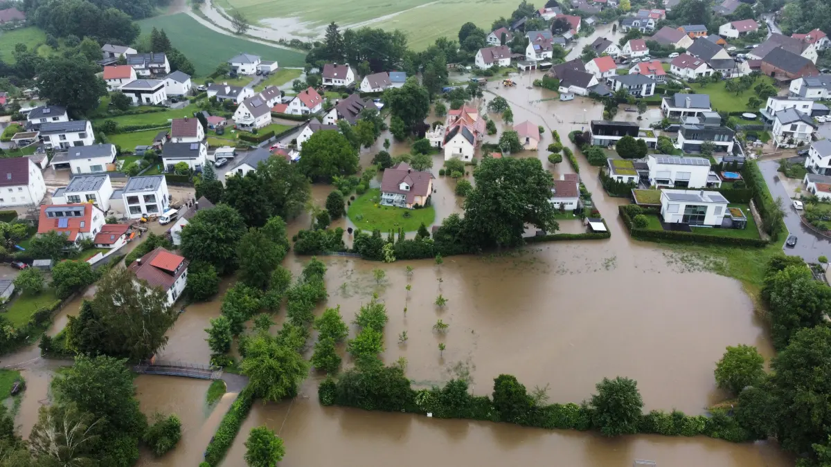 Hochwasser an der Weihung Juni 2024