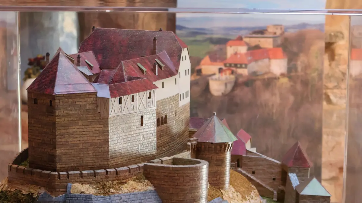 Modell in der neu gestalteten Ausstellung auf der Ruine Rechberg