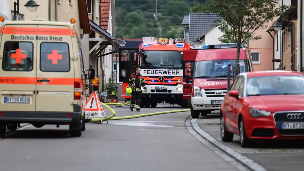 Großbrand Dettingen Ortsmitte
