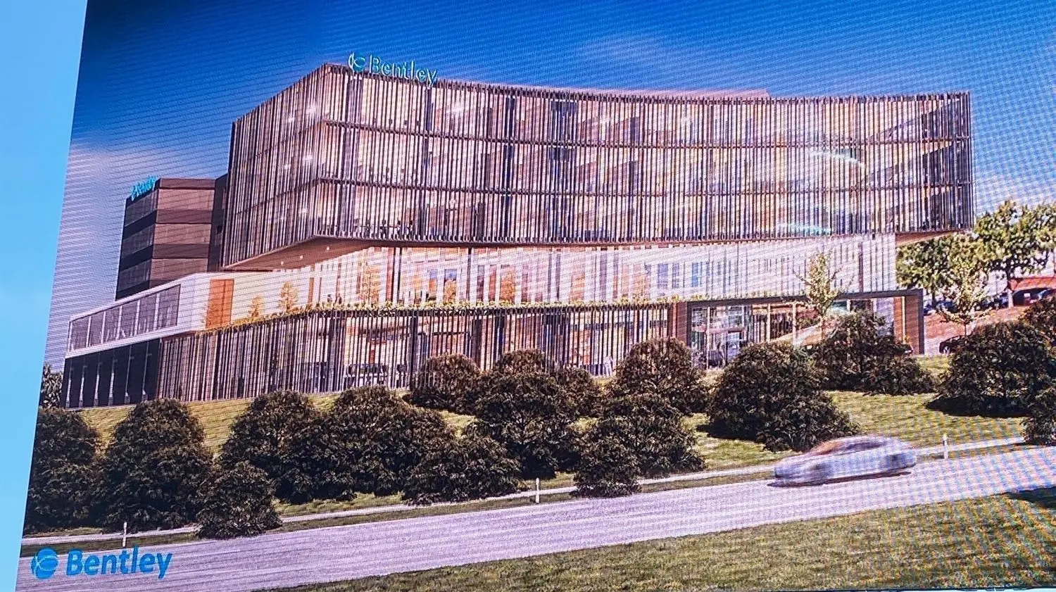 Die Zukunft visualisiert: So könnte der nächste Bentley-Neubau aussehen, den das Unternehmen 2025 auf dem Gelände des Autohauses Metzner in Angriff nehmen will.