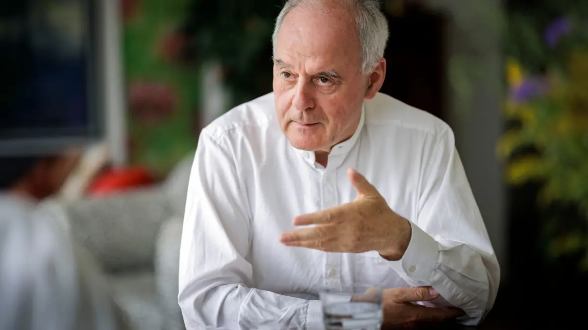 Philosoph Wilhelm Schmid.⇥
Wilhelm Schmid, deutscher Philosoph, aufgenommen im Rahmen eines Interviews. Berlin, 07.05.2024.