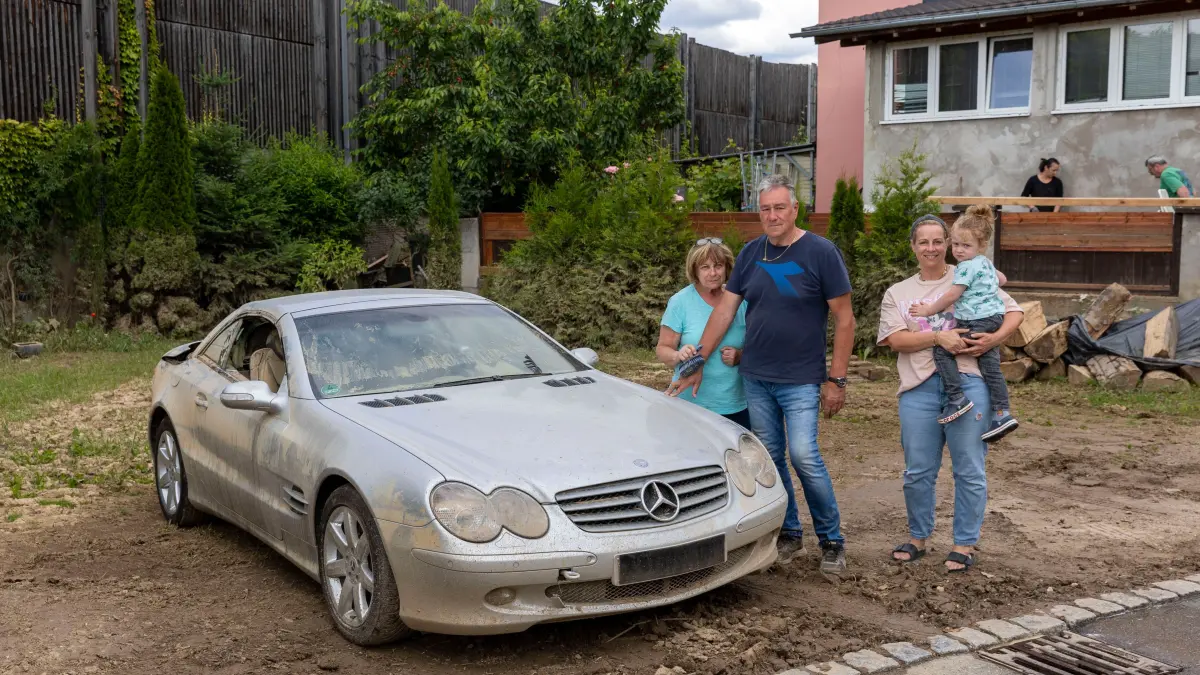 Hochwasser Ebersbach Aufräumaktion