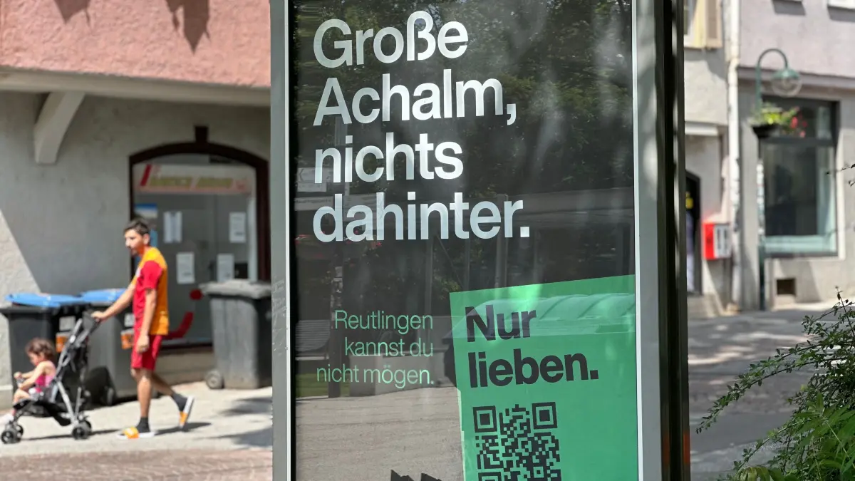 Reutlingen kannst du nicht mögen. nur lieben Werbeplakat Kampagne