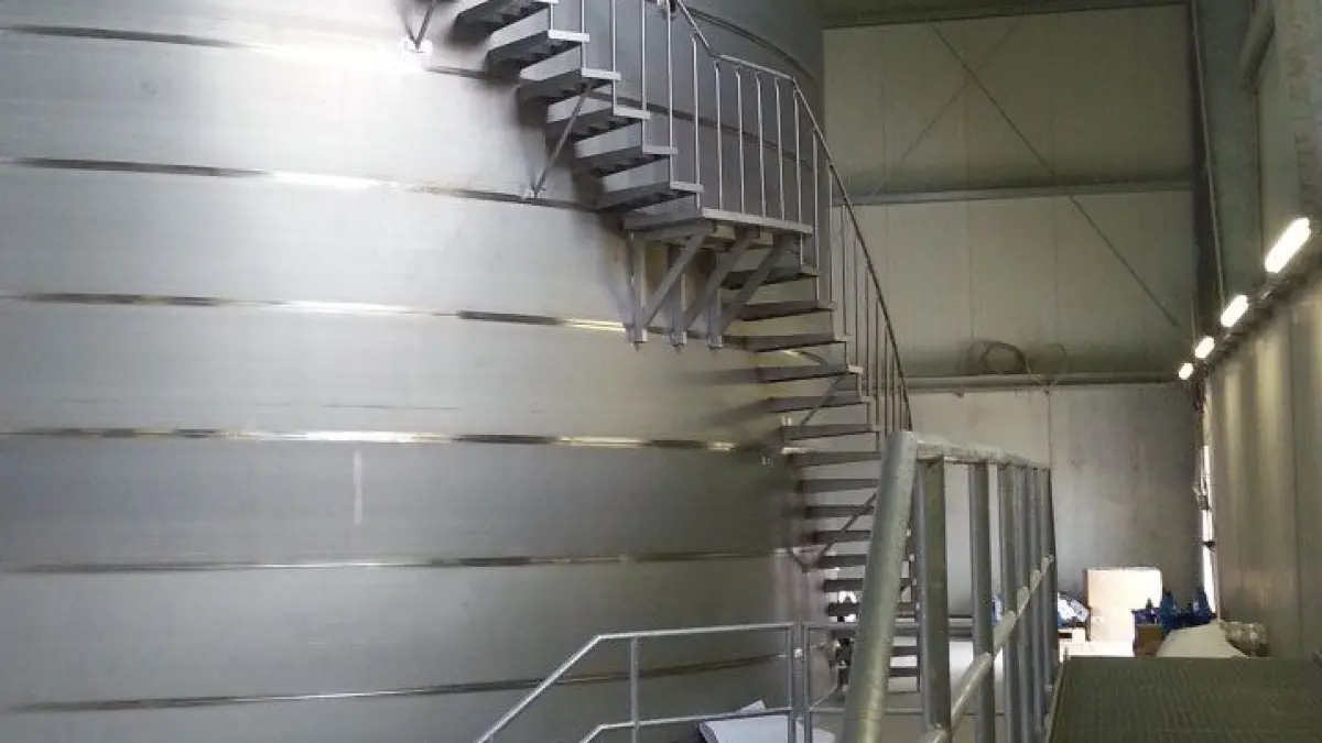 Wasserbehälter aus Edelstahl, so einer könnte im Süden Gaildorfs gebaut werden