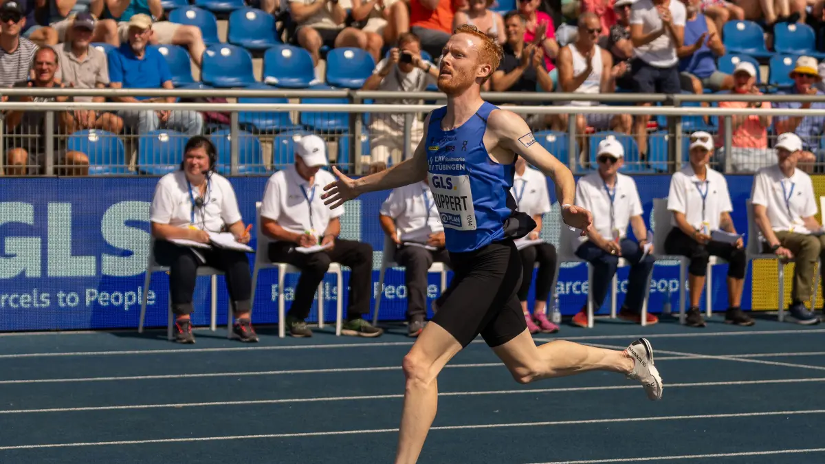 GER, Leichtathletik, Athletics, Deutsche Meisterschaften, 29.06.2024: Frederik Ruppert (LAV Stadtwerke Tuebingen, #1244), 3000m Hindernis Maenner, GER, Leichtathletik, Athletics, Deutsche Meisterschaften, 29.06.2024,
Foto: Eibner-Pressefoto/Stefan Mayer