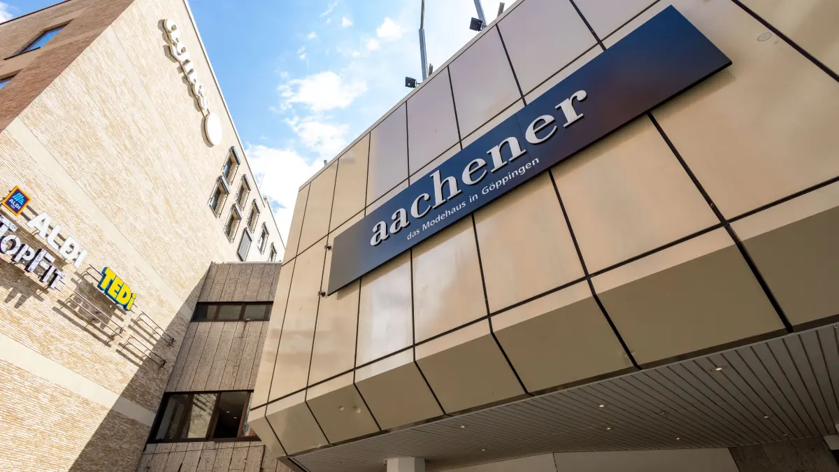 Göppingen Bleichstraße Modehaus Aachener insolvent