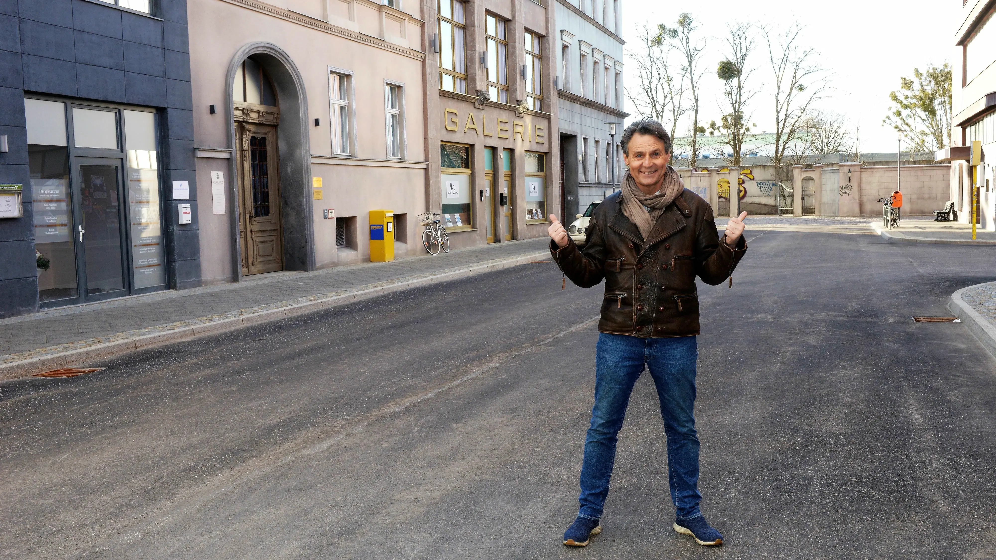 Das neue GZSZ-Außenset befindet sich in einem Gewerbegebiet in Babelsberg.