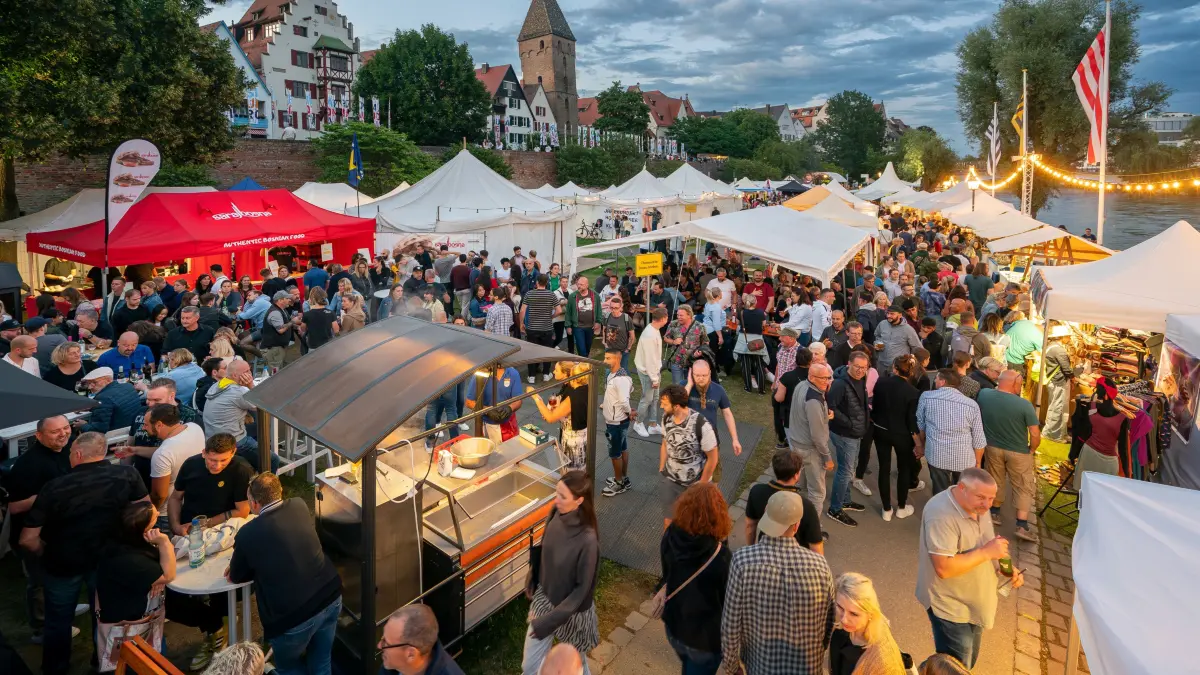 Donaufest 2024 letzter Abend Donau Stadtansichten Ulm