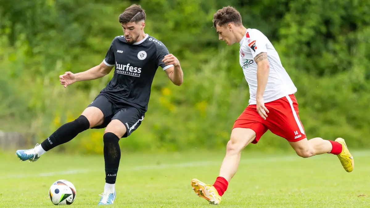 Fussball Landesliga Saisonvorbereitung: Fussball Landesliga Saisonvorbereitung; SC Geislingen - 1. FC Normannia Gmünd;
Malik Eyüpoglu (SC Geislingen, #6);
13.07.2024; Weidenstetten.
Foto: Thomas Madel