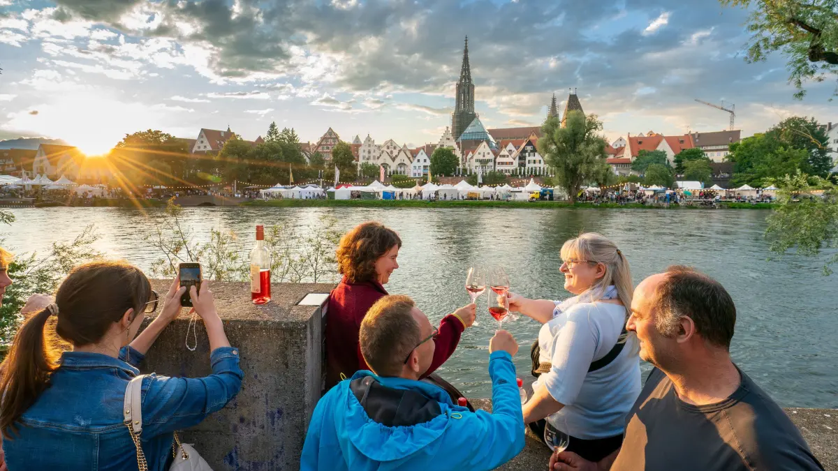 Donaufest 2024 letzter Abend Donau Stadtansichten Ulm