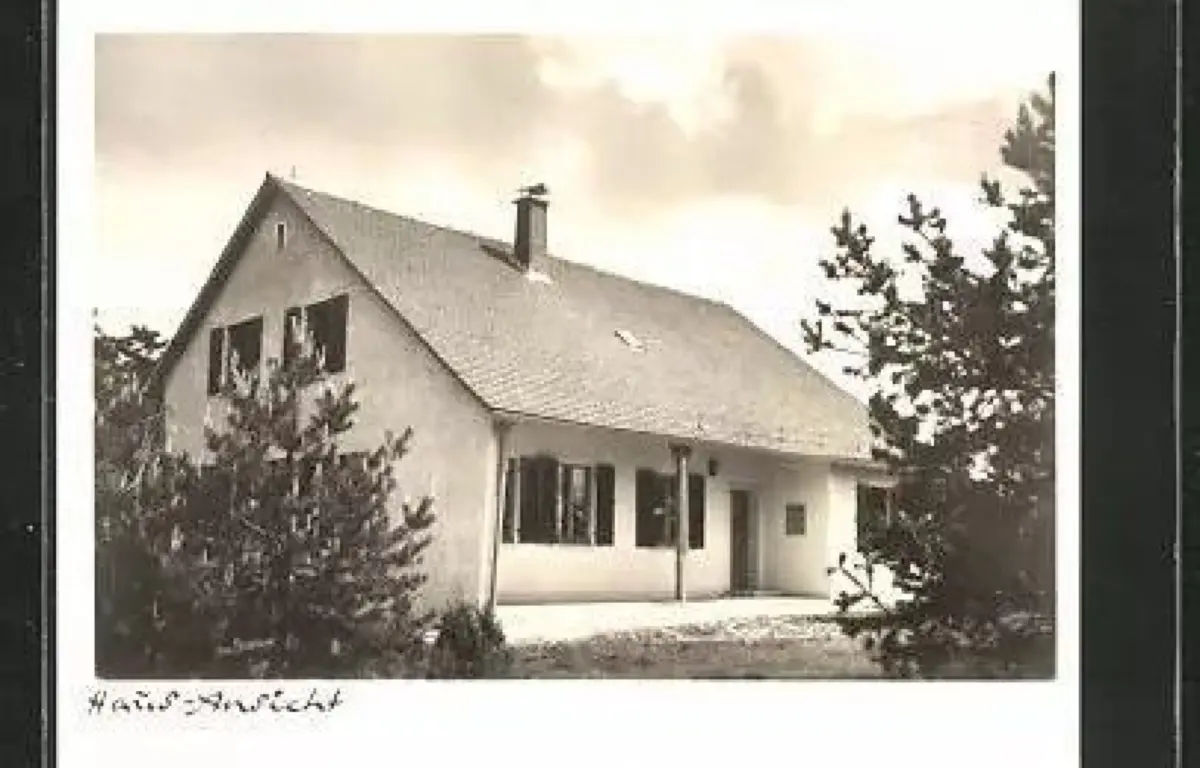 Ansichtskarte zum Gasthaus Weidacher Hütte des Schwäbischen Albvereins Blaustein
