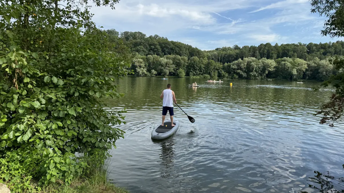 Stand-up-Paddle SUP Baggersee Kirchentellinsfurt Epplesee Reutlingen