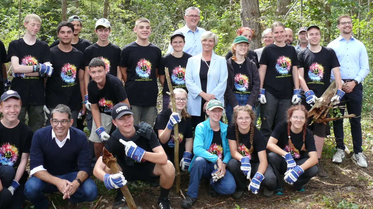 49. Naturschutz-Jugendzeltlager des BNAN und BNO. Besuch von Staatssekretär Andre Baumann, MdB Michael Donth, MdL Cindy Holmberg und Bürgermeister Simon Baier
