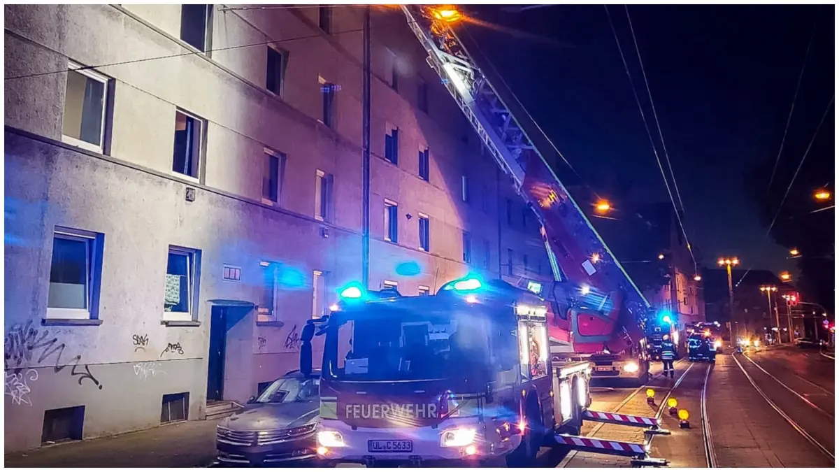 Feuerwehr Ulm Brand Wagnerstraße 5.8.2024