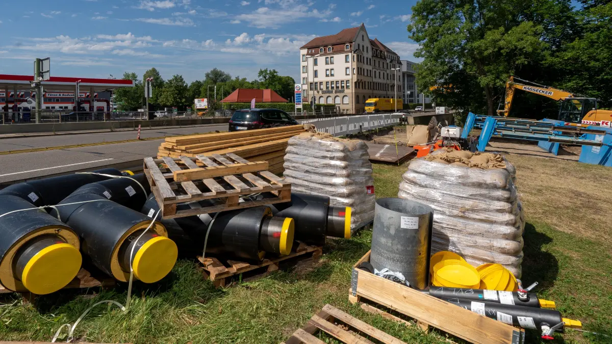 Sperrung B10 Bauarbeiten Fernwärme