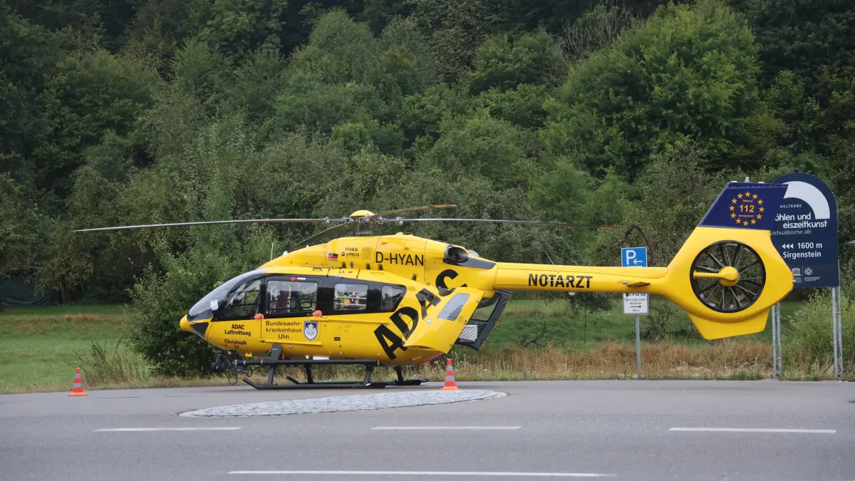 Schwerer Unfall auf der B492 Schelklingen Richtung Blaubeuren.