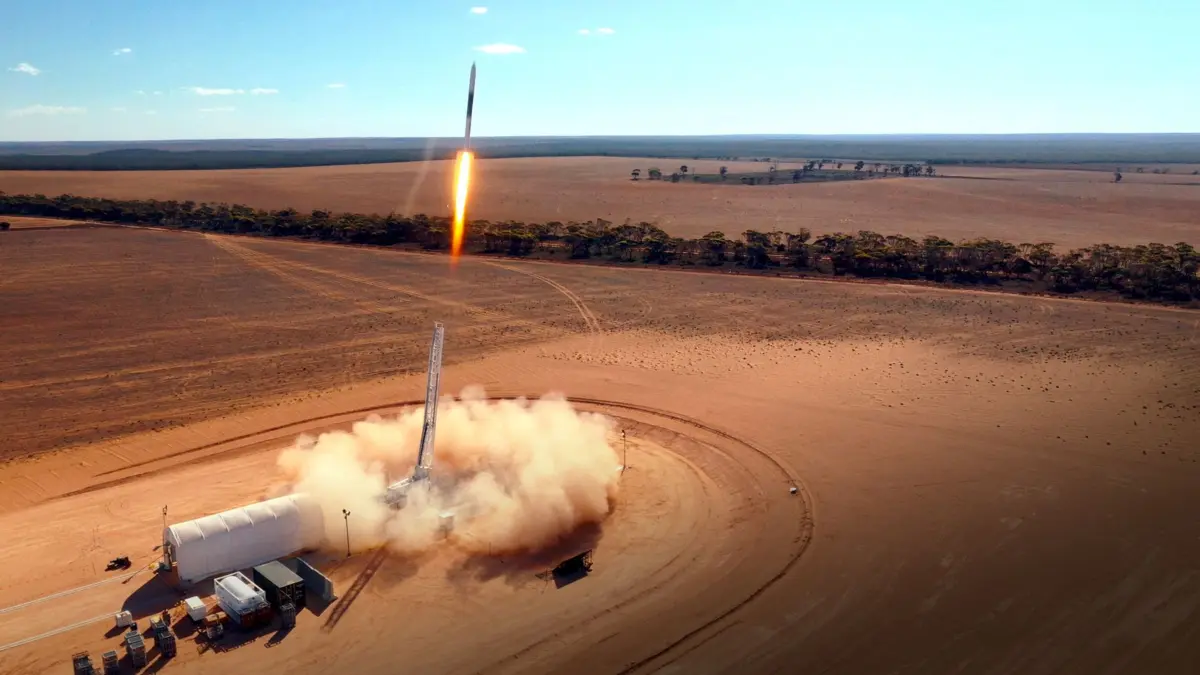 Anfang Mai schoss das Start-up HyImpulse von einem Standort in Südaustralien eine zwölf Meter hohe Rakete in den Himmel.