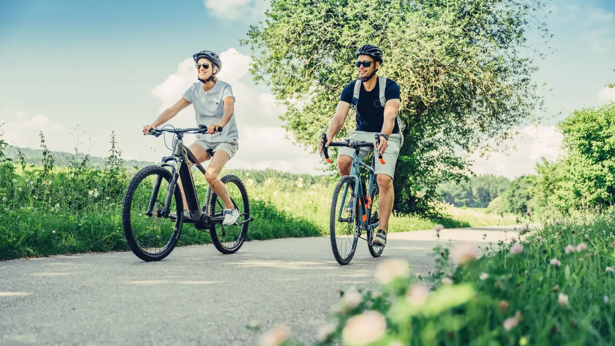 Radfahrer am Starkholzbacher See