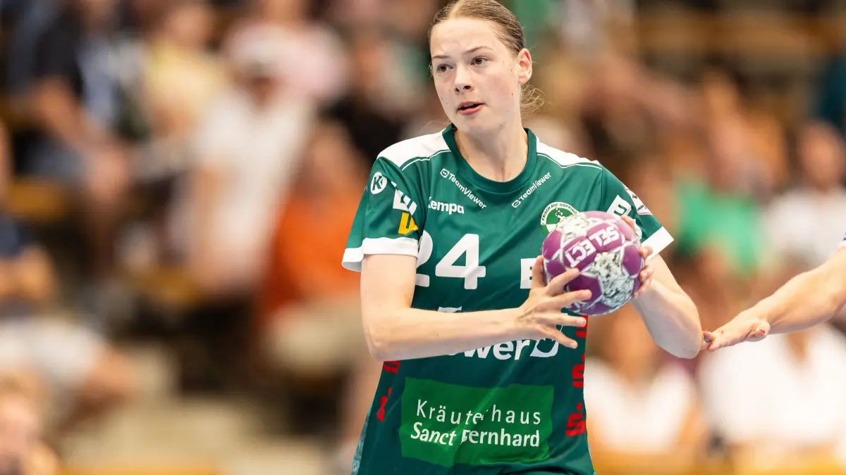 Handball Bundesliga Frauen: Handball Bundesliga Frauen; Frisch Auf Göppingen - GC Amicitia Zürich;
Luisa Scherer (Frisch Auf Göppingen, #24);
17.08.2024; EWS-Arena; Göppingen.
Foto: Thomas Madel