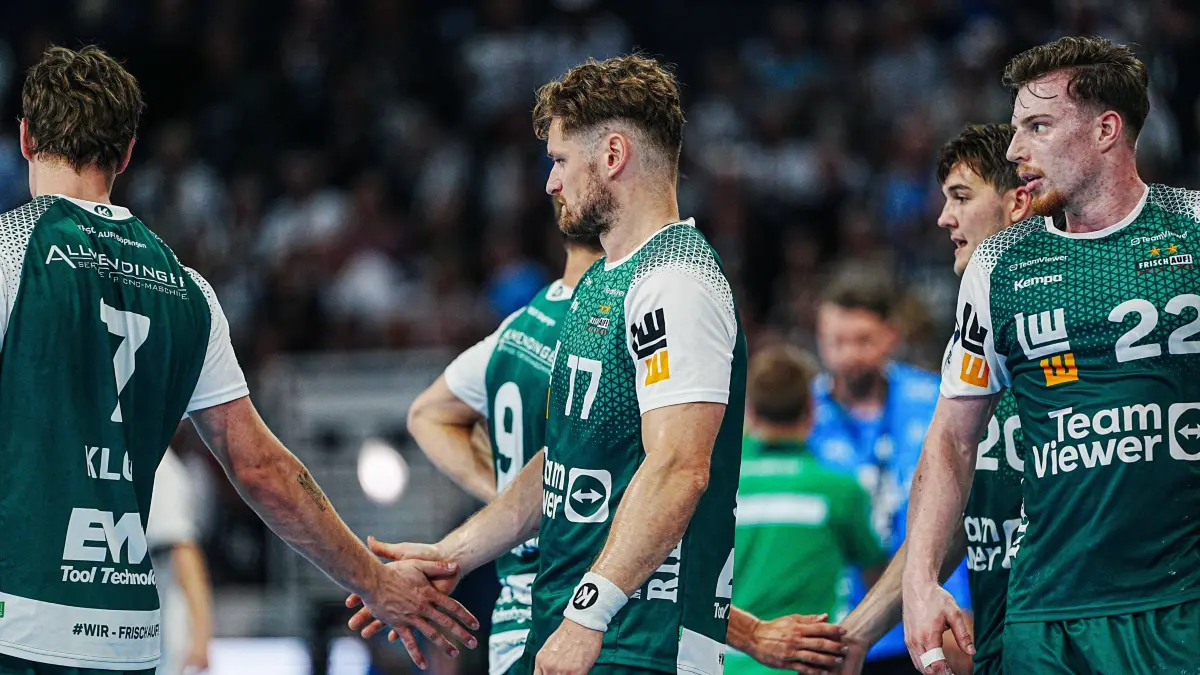 GER, THW Kiel vs. Frisch Auf! Goeppingen, Handball, Bundesliga, Spieltag, 2, Saison 2024/2025, 12.09.2024: Frisch Auf Goeppingen enttaeuscht/enttaeuschung nach Niederlage
GER, THW Kiel vs. Frisch Auf! Goeppingen, Handball, Bundesliga, Spieltag, 2, Saison 2024/2025, 12.09.2024
Foto: Eibner-Pressefoto/Marcel von Fehrn