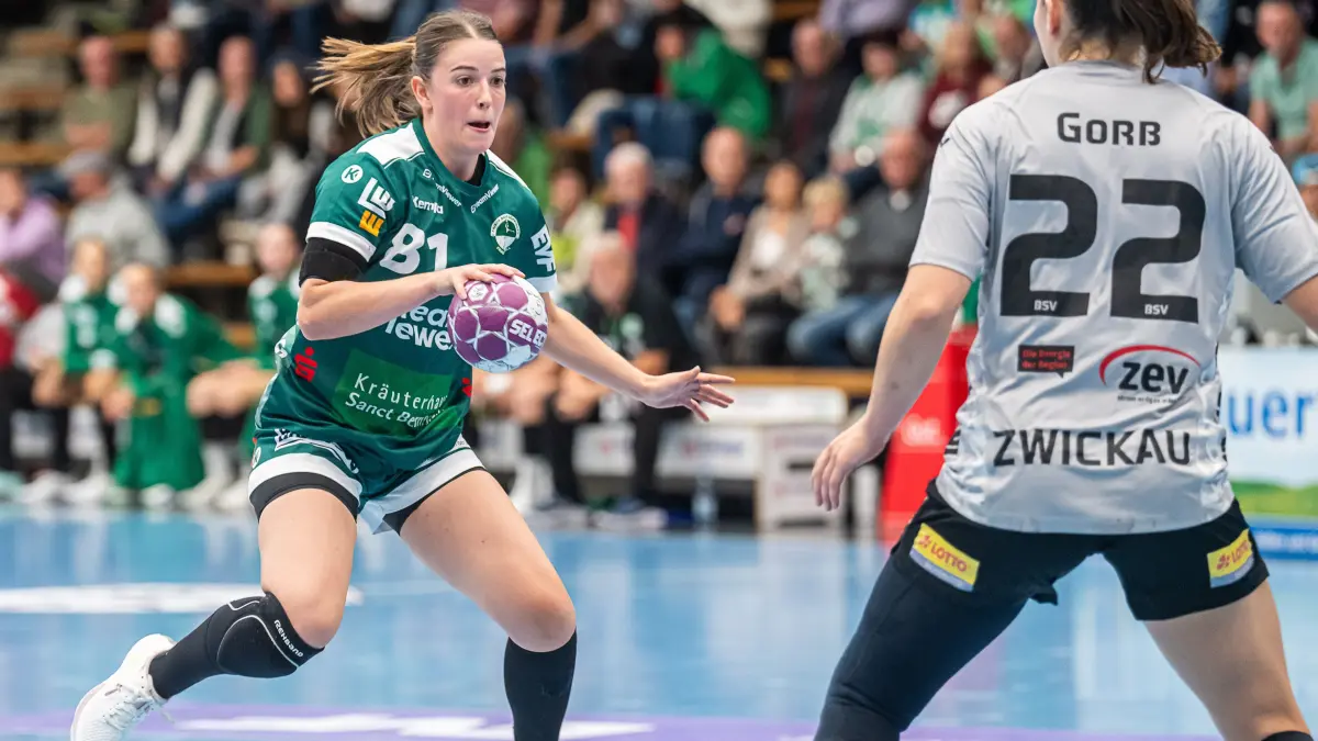 Frisch Auf Goeppingen vs. BSV Sachsen Zwickau, Handball, 1. Bundesliga, Spielzeit 2024/2025, 14.09.2024: Lea Neubrander (Frisch Auf Frauen, #81), Frisch Auf Goeppingen vs. BSV Sachsen Zwickau, Handball, 1. Bundesliga, Spielzeit 2024/2025, 14.09.2024,
Foto: EIBNER/Michael Schmidt