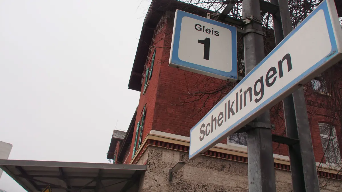 Schelklingen, Bahnhof: Schelklinger Bahnhof Gleis 1