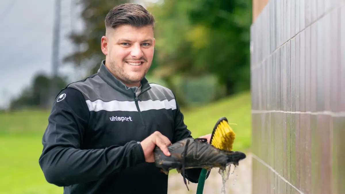 Fußball Bezirksliga Foto/Portrait des neuen Trainers der SG Aufheim/Holzschwang: Trainer Johannes Paul