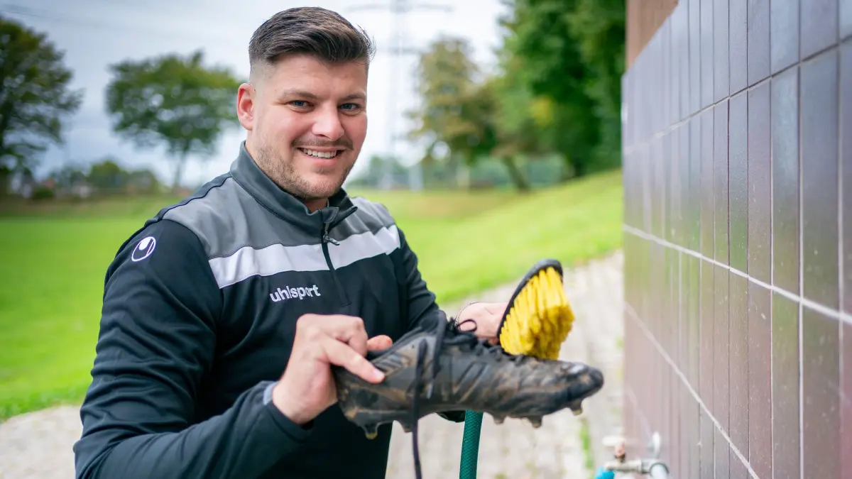 Fußball Bezirksliga Foto/Portrait des neuen Trainers der SG Aufheim/Holzschwang: Trainer Johannes Paul