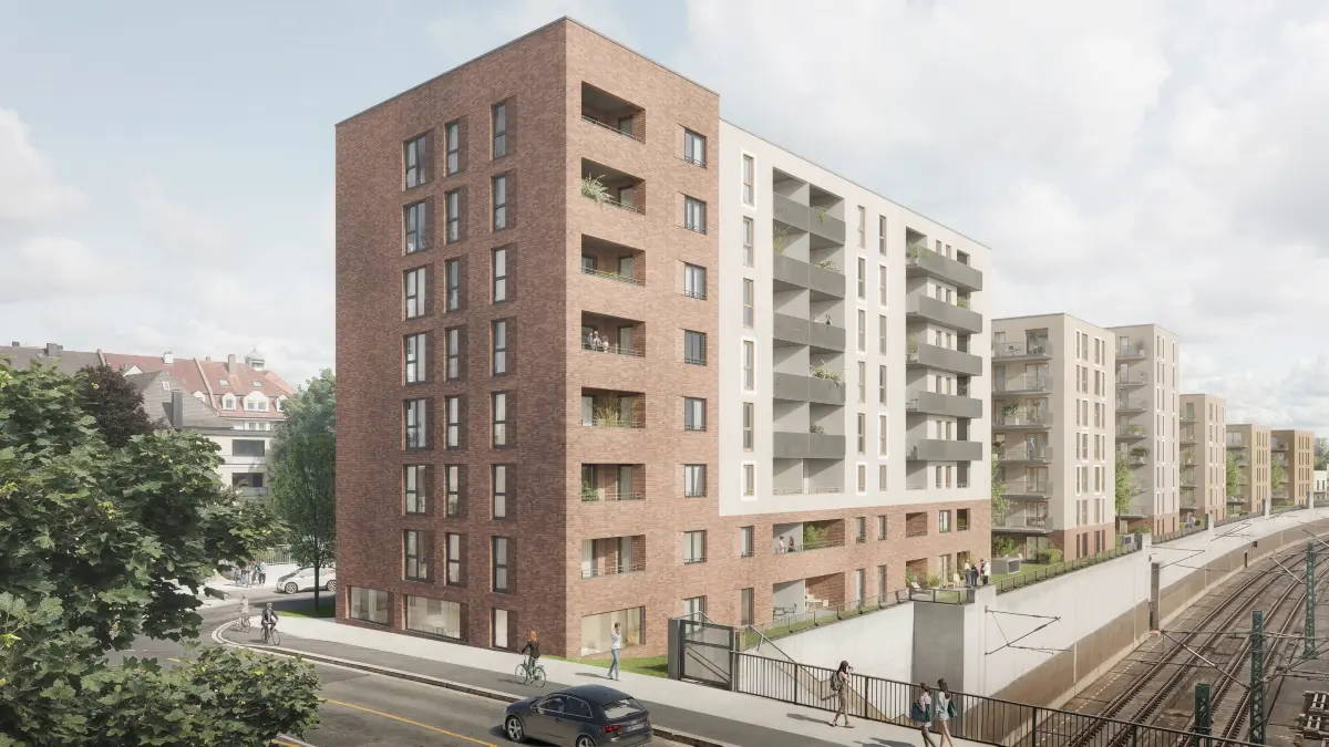 So attraktiv kann sozialer Wohnungsbau aussehen. Projekt der Fides-Gruppe auf dem Neu-Ulmer Leplat-Areal.