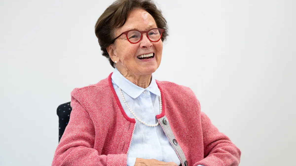 Wochengast Margot Hamm in der Redaktion 10.10.24. Foto: Carolin Albers