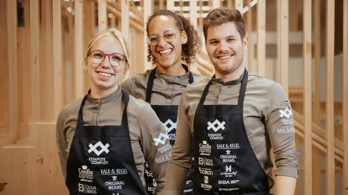 Sie stehen im großen Finale: Luise Grottenthaler, Celestina Bengui, Benjamin Sellemond.