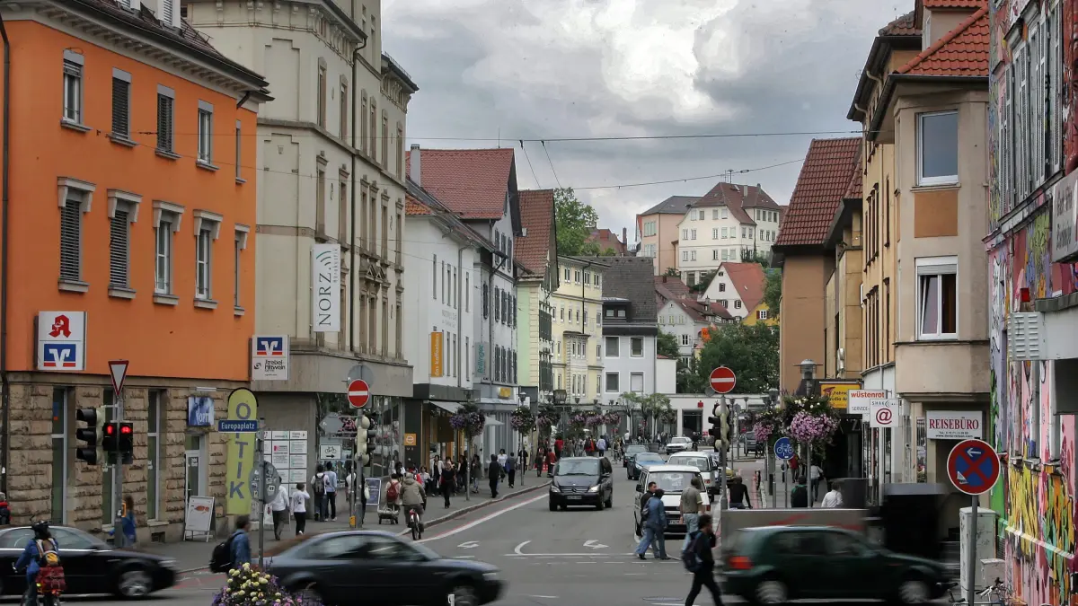 Karlstraße Blick vom Eppleaus (rechts) nach Norden14.07.08 Bild: Metz