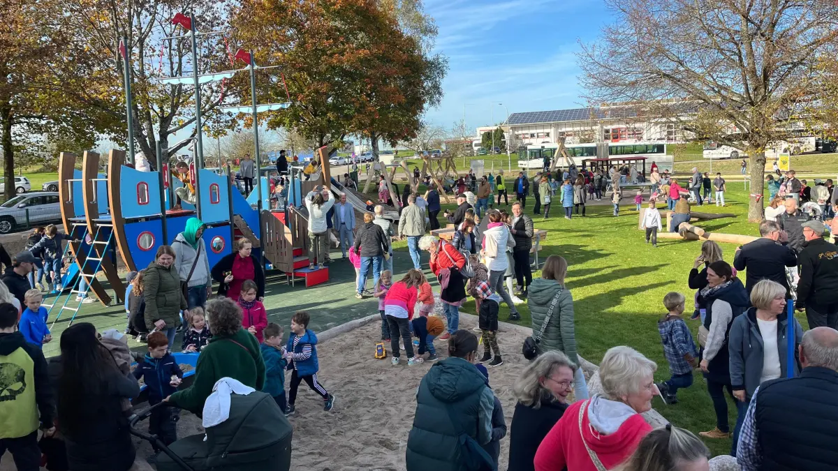 Einweihung inklusiver Spielplatz Vollmaringen Oktober 2024.