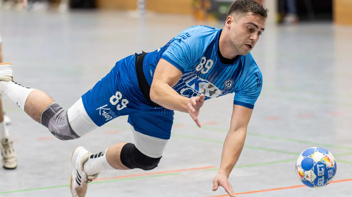 Handball Landesliga: Handball Landesliga; TV Treffelhausen - HC Hohenems;
Jannik Bühler (TV Treffelhausen, #89);
10.11.2024; Alb-Sporthalle, Böhmenkirch.
Foto: Thomas Madel