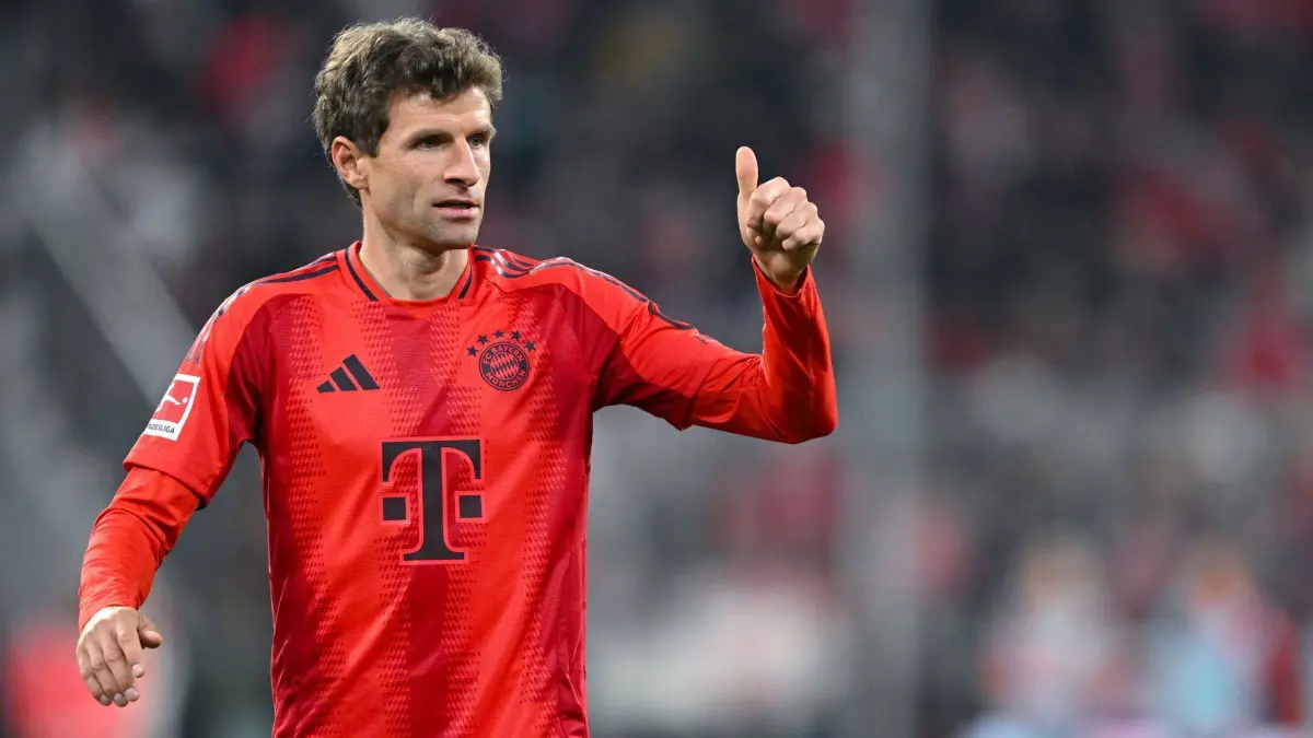 Thomas Müller: ARCHIV - 02.11.2024, Bayern, München: Fußball: Bundesliga, Bayern München - 1. FC Union Berlin, 9. Spieltag in der Allianz Arena. Thomas Müller von München in Aktion. (zu dpa: «Bayern-Star Müller investiert in Unternehmen mit Flugzeug») Foto: Sven Hoppe/dpa +++ dpa-Bildfunk +++
