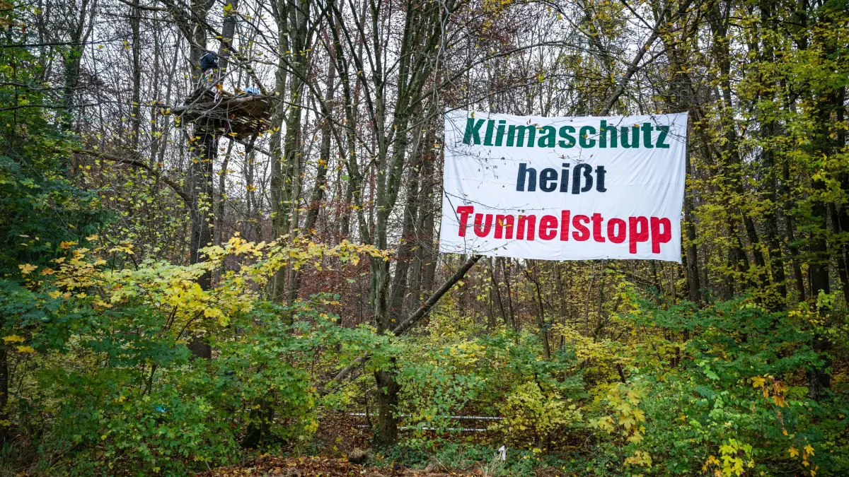 Waldbesetzung Schindhaubasistunnel