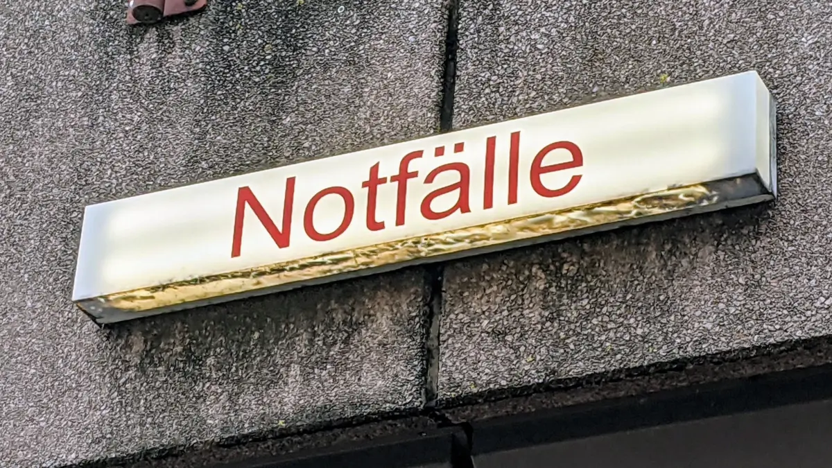 Notfälle, Notaufnahme;