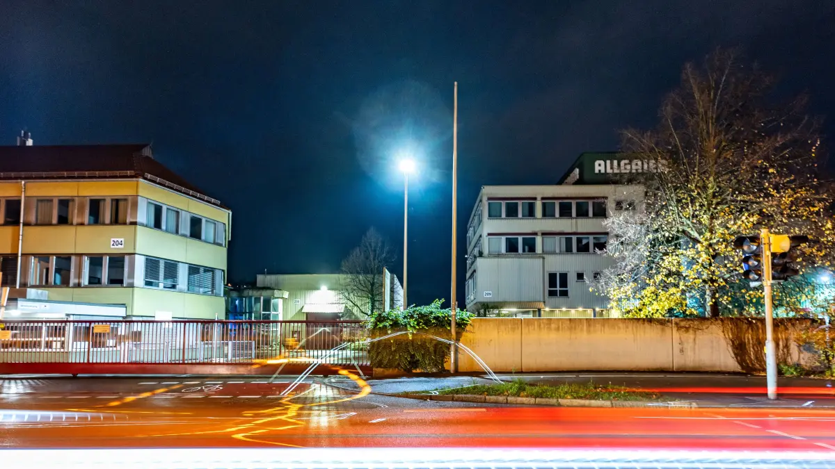 Uhingen Nachtaufnahme Allgaier