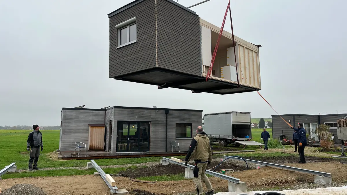 Aufbau Tiny House in Burgrieden-Rot